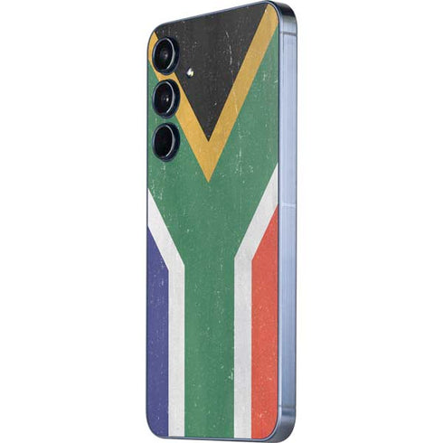 South Africa Flag Distressed Galaxy A55 5G Skin